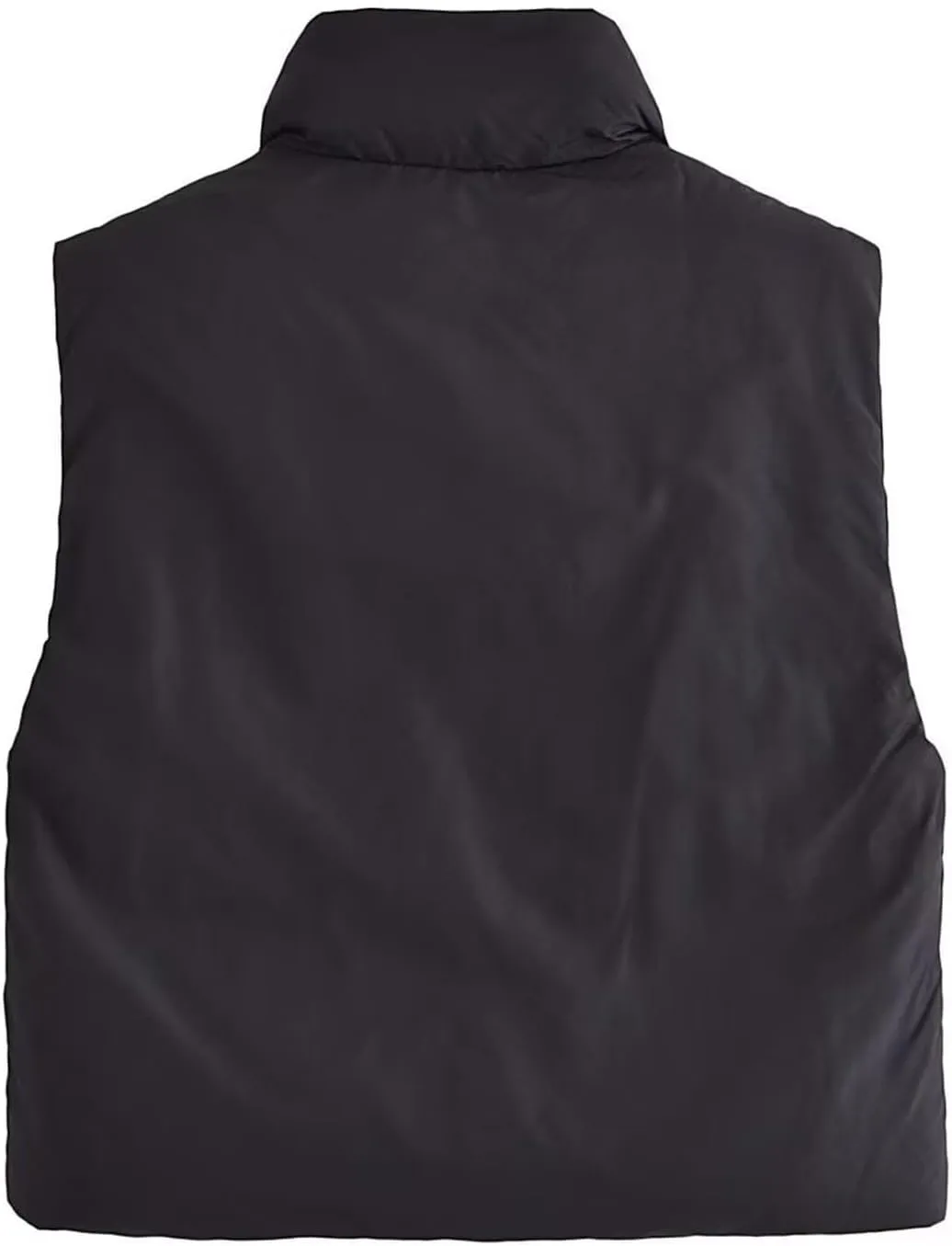 2025 Winter Trendy Puffer Vest for Women Sleeveless Warm Solid Color Pocket Coat Zipper Casual Down Jacket