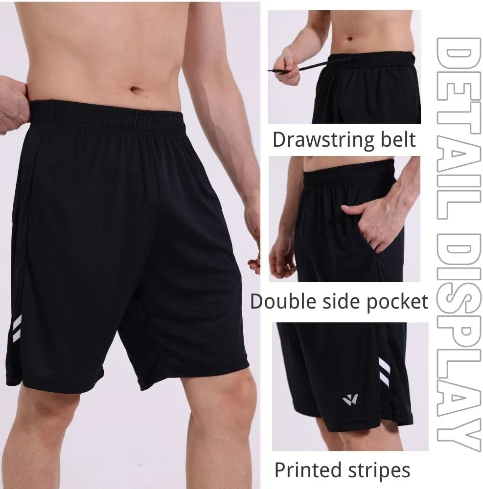 3/5 Pack Athletic Gym Mens Shorts Quick Dry Basketball Shorts with Pockets for Workout Running Casual Activewear