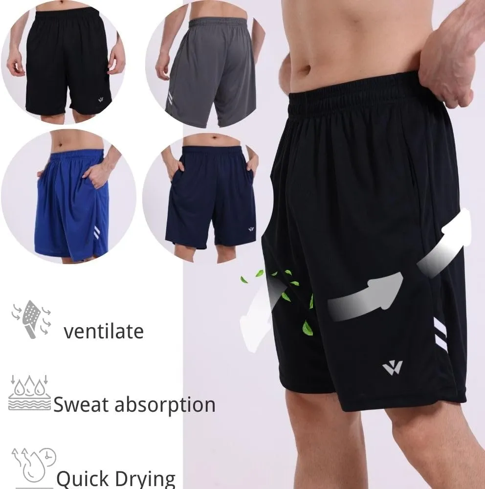 3/5 Pack Athletic Gym Mens Shorts Quick Dry Basketball Shorts with Pockets for Workout Running Casual Activewear