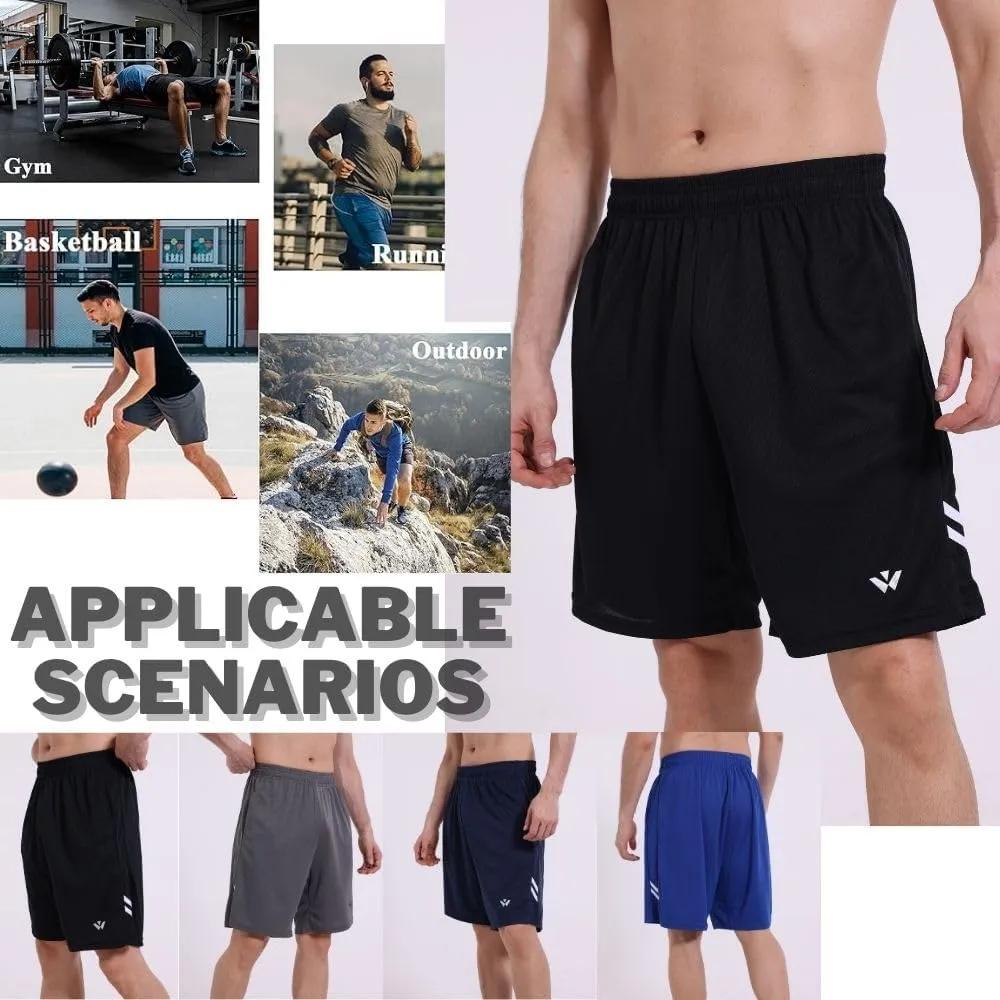 3/5 Pack Athletic Gym Mens Shorts Quick Dry Basketball Shorts with Pockets for Workout Running Casual Activewear