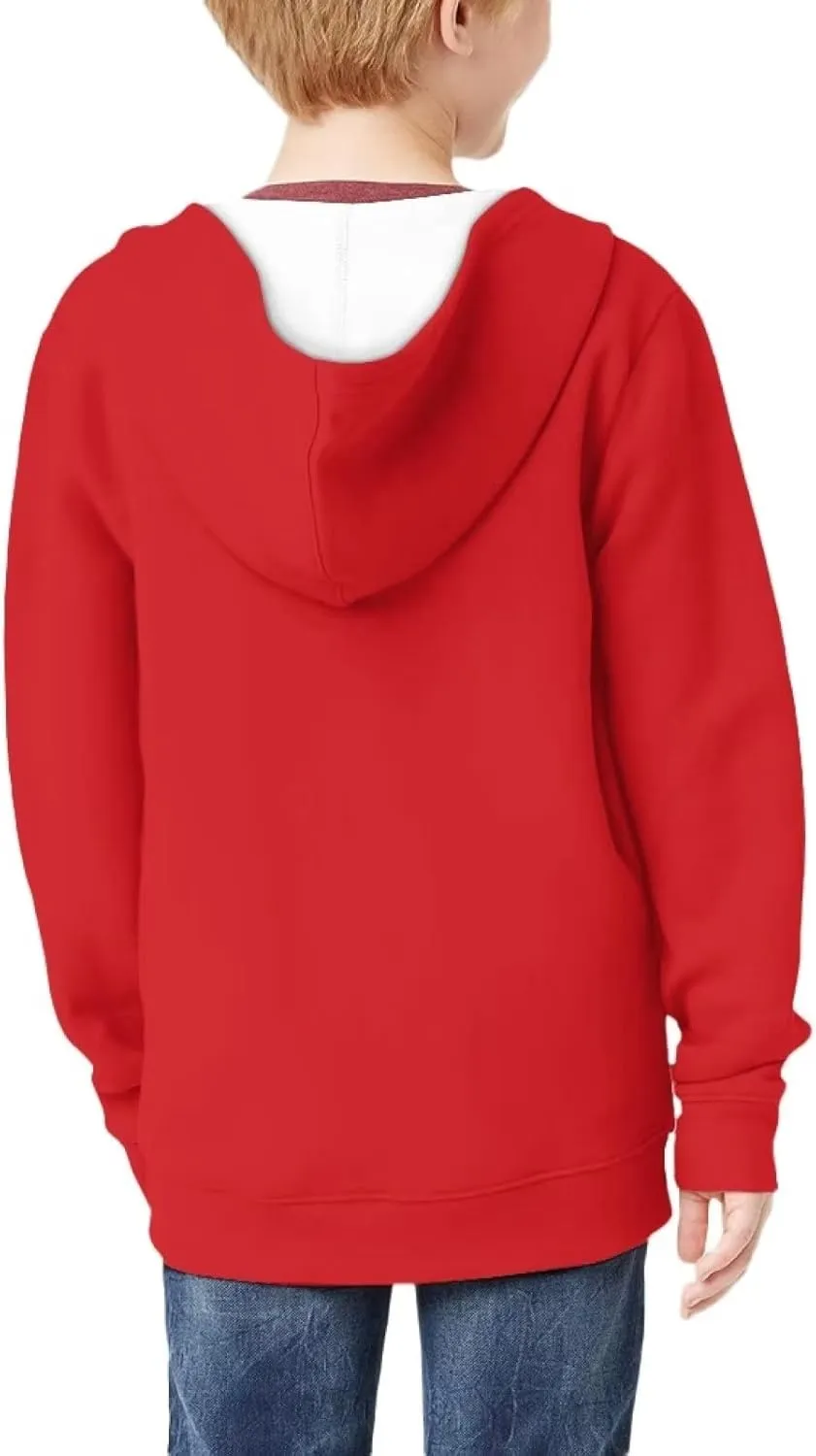 AFPANQZ Unisex Kids Zipper Up Hoodies Long-Sleeve Hoodie Sweatshirts Activewear Full Zipper Hoodies Thin Coat S-XL