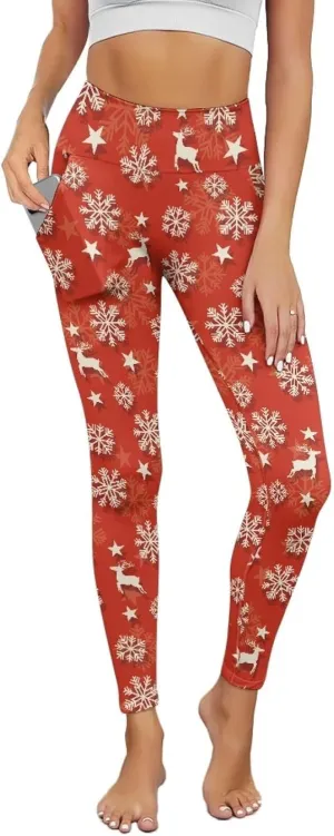AFPANQZ Women's Yoga Leggings with Pockets Seamless Yoga Pants Casual Running Dance Sports Activewear Workout Stretch Capri