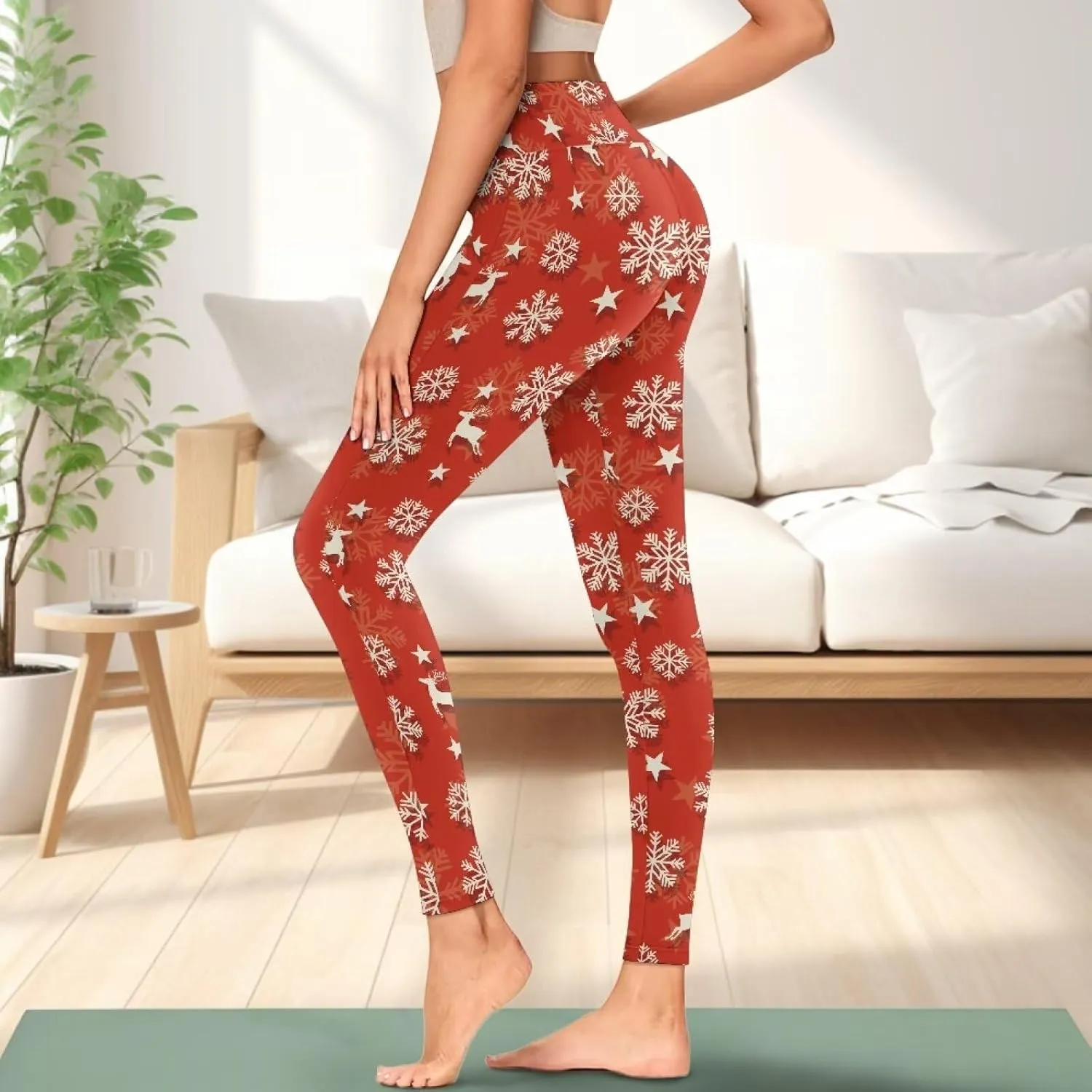 AFPANQZ Women's Yoga Leggings with Pockets Seamless Yoga Pants Casual Running Dance Sports Activewear Workout Stretch Capri