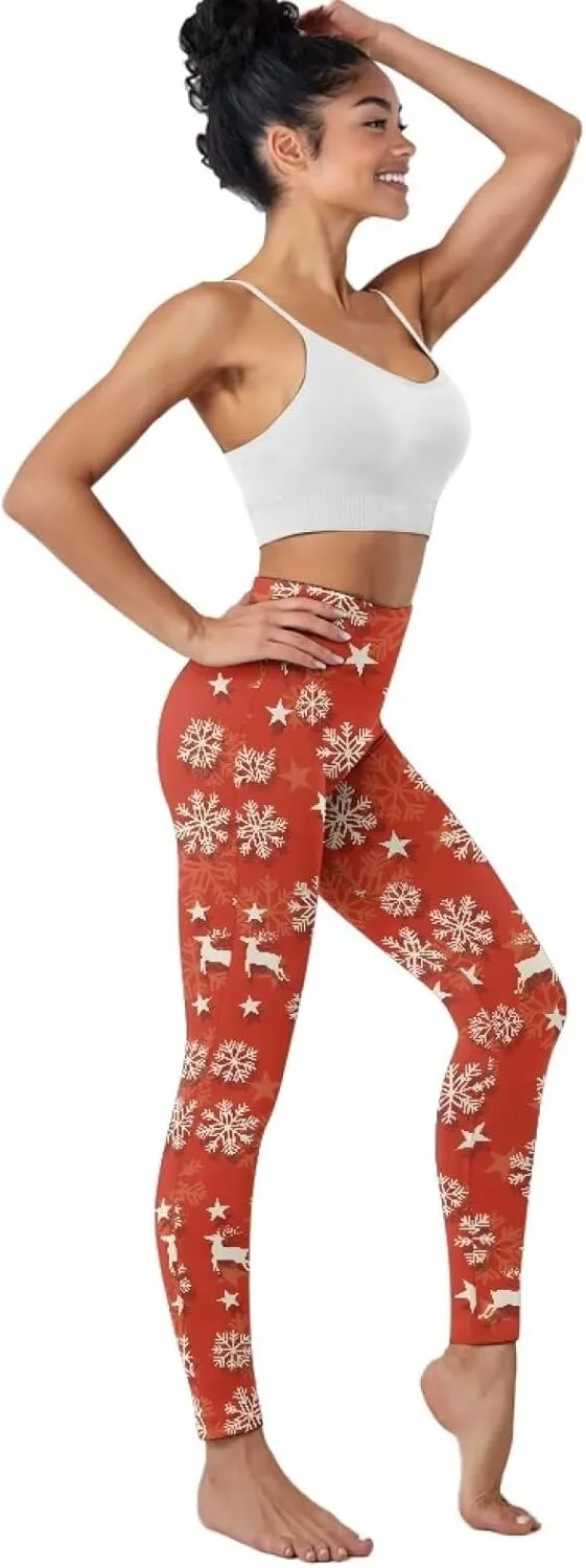 AFPANQZ Women's Yoga Leggings with Pockets Seamless Yoga Pants Casual Running Dance Sports Activewear Workout Stretch Capri