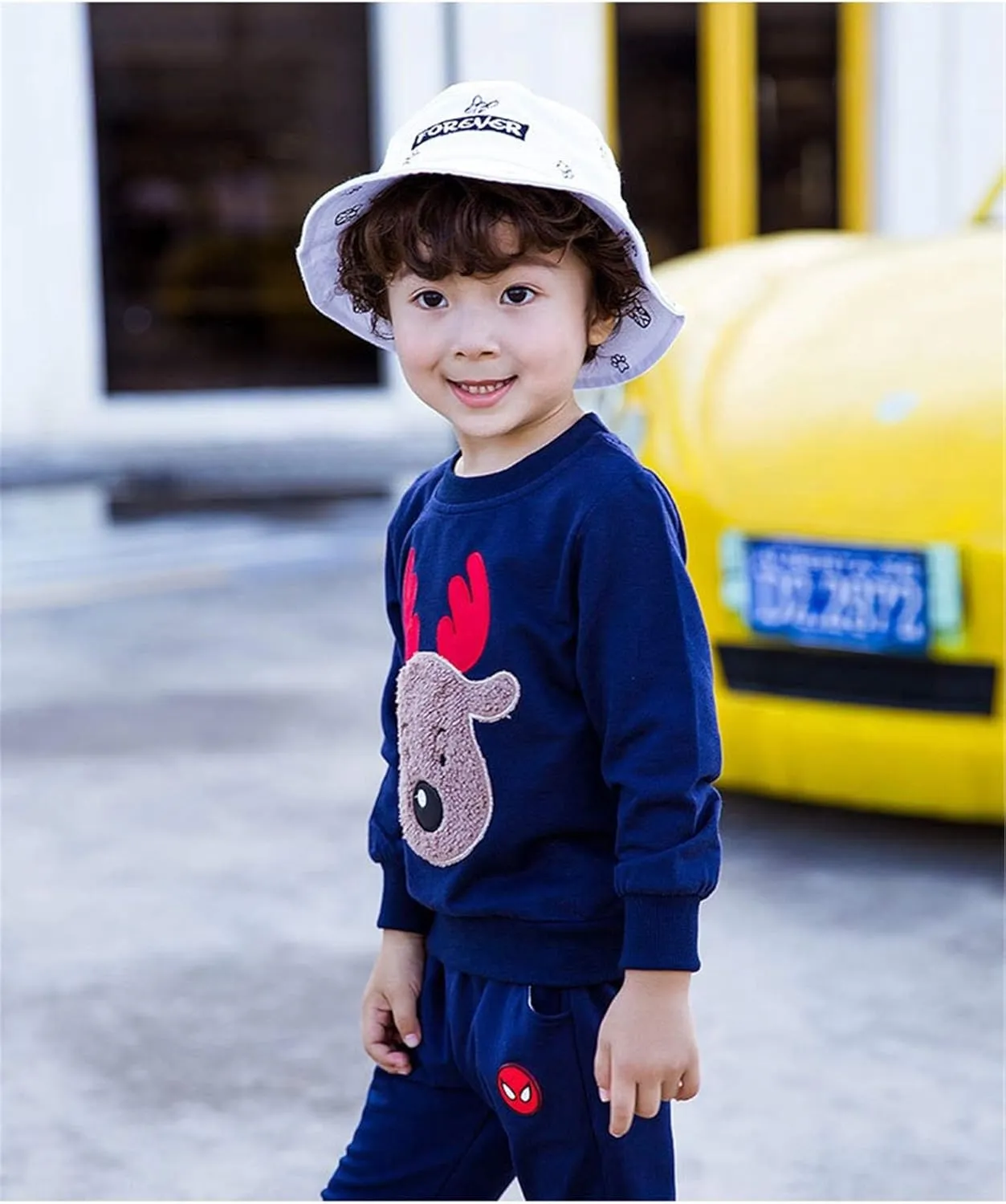 Akyzic Baby Boys Girls Sweatshirts Christmas Reindeer Fleece Crewneck Pullover Xmas Winter Warm Sweaters Tops 2t-6t