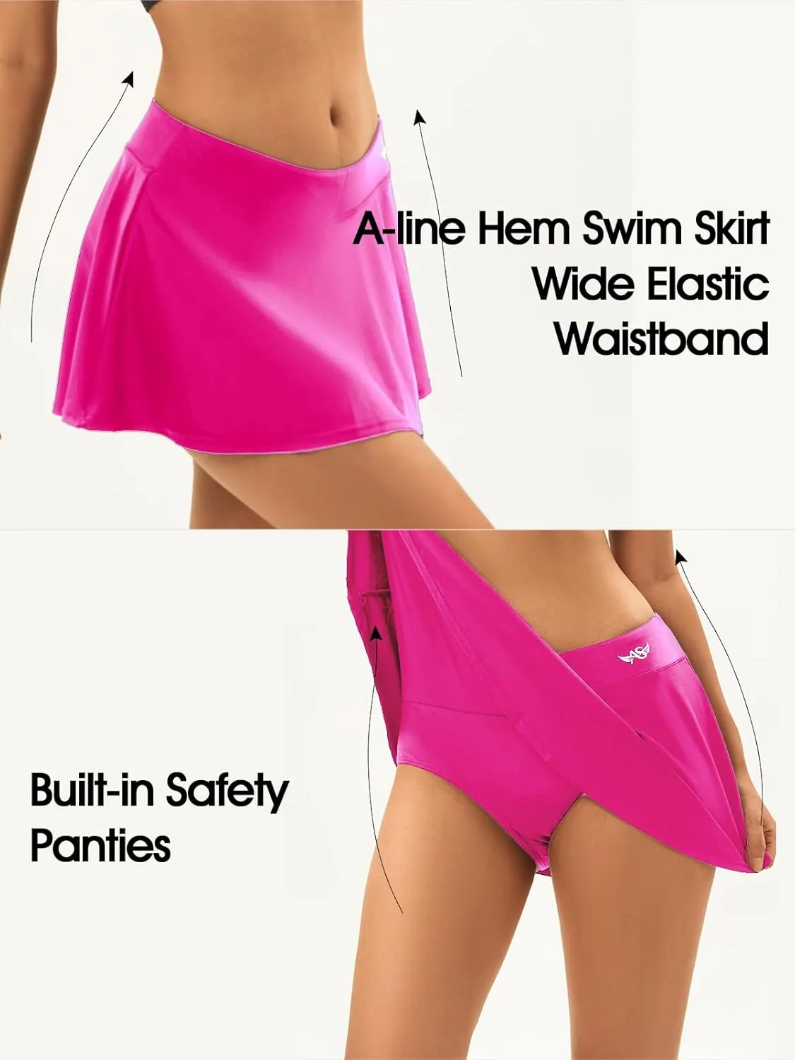 Angel season Swim Shorts Women High Waisted Bikini Bottom Tummy Control Bathing Suits Swimsuit Board Shorts with Liner