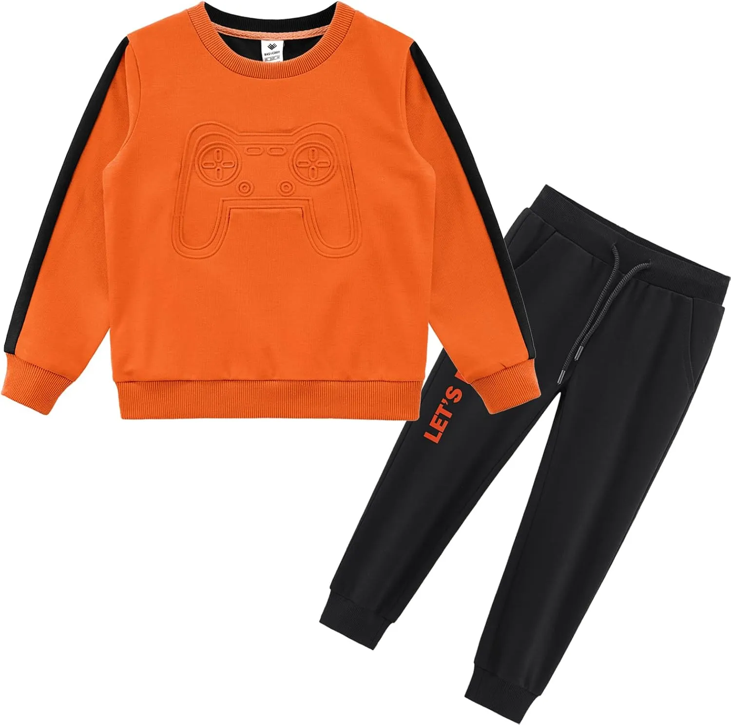Boys' Activewear Sweatsuit Sets Long Sleeve Tracksuits Active Sweatshirts And Jogger Pants 2 Piece Outfits 2-8 Years