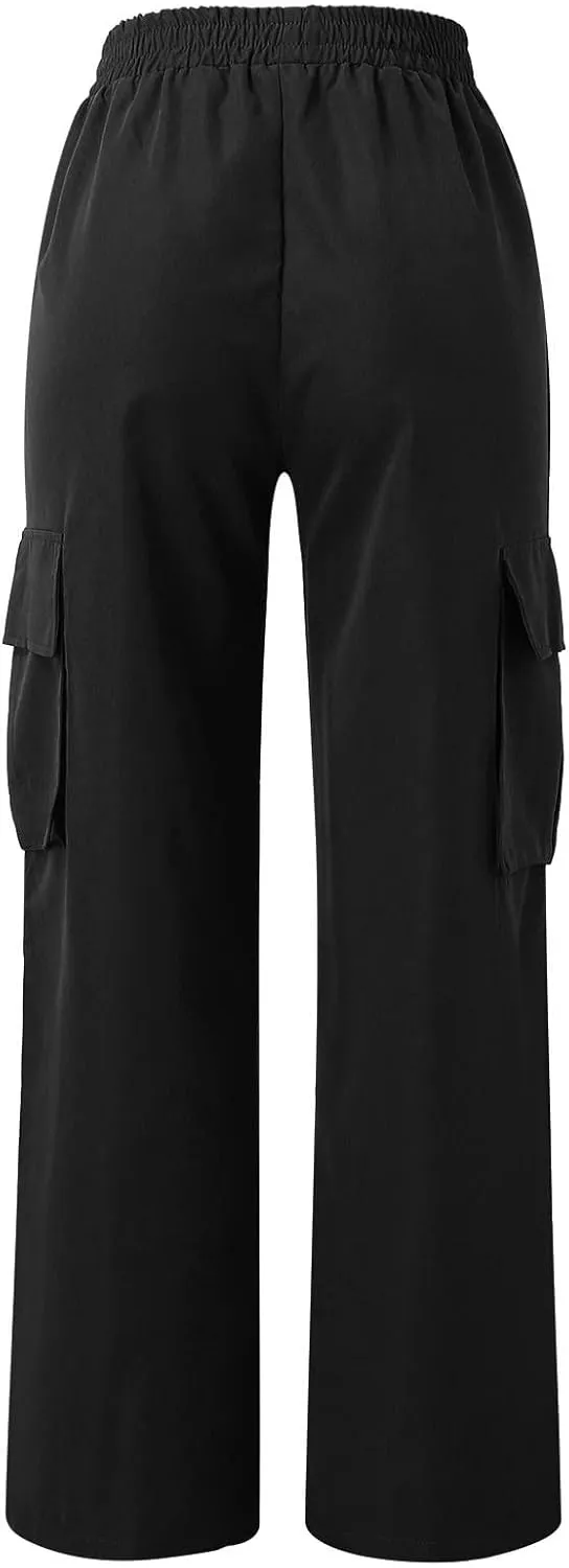 Cargo Pants Women Y2k Baggy Pants Low Waist Parachute Pants Joggers Cargo Sweatpants with Pockets Hippie Pants Y2k Streetwear