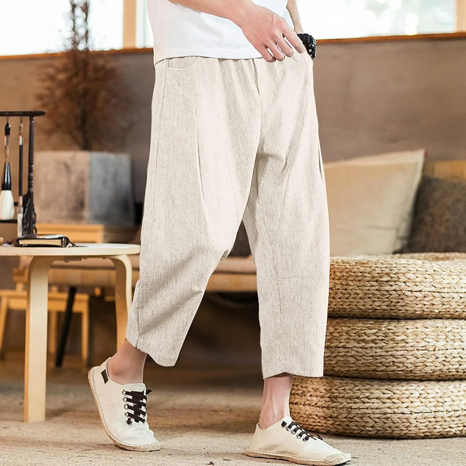 Cargo Sweatpants for Men Mens Lounge Pants Men's Cotton Multi-Pockets Work Pants Tactical Outdoor Military Army Cargo