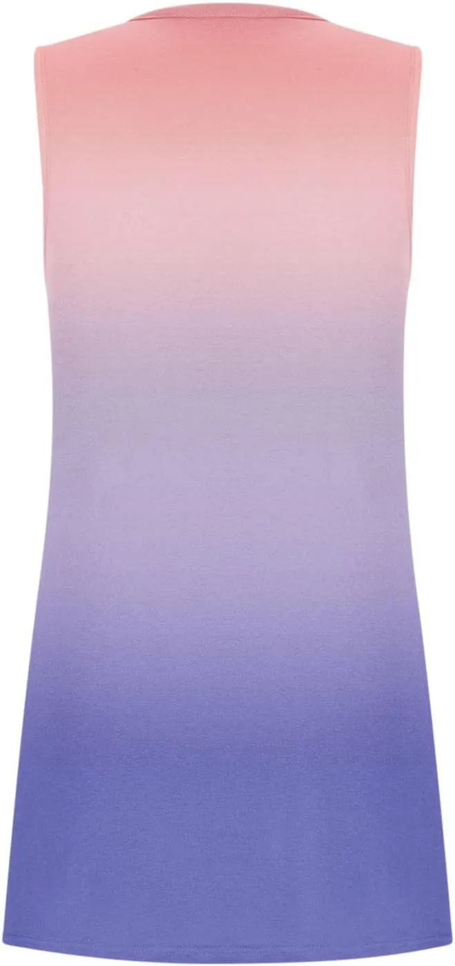 Ceboyel Women Gradient Summer Tops Square Neck Casual Tank Top Sleeveless Flowy Blouse Shirt Beach Vacation Hippie Clothes