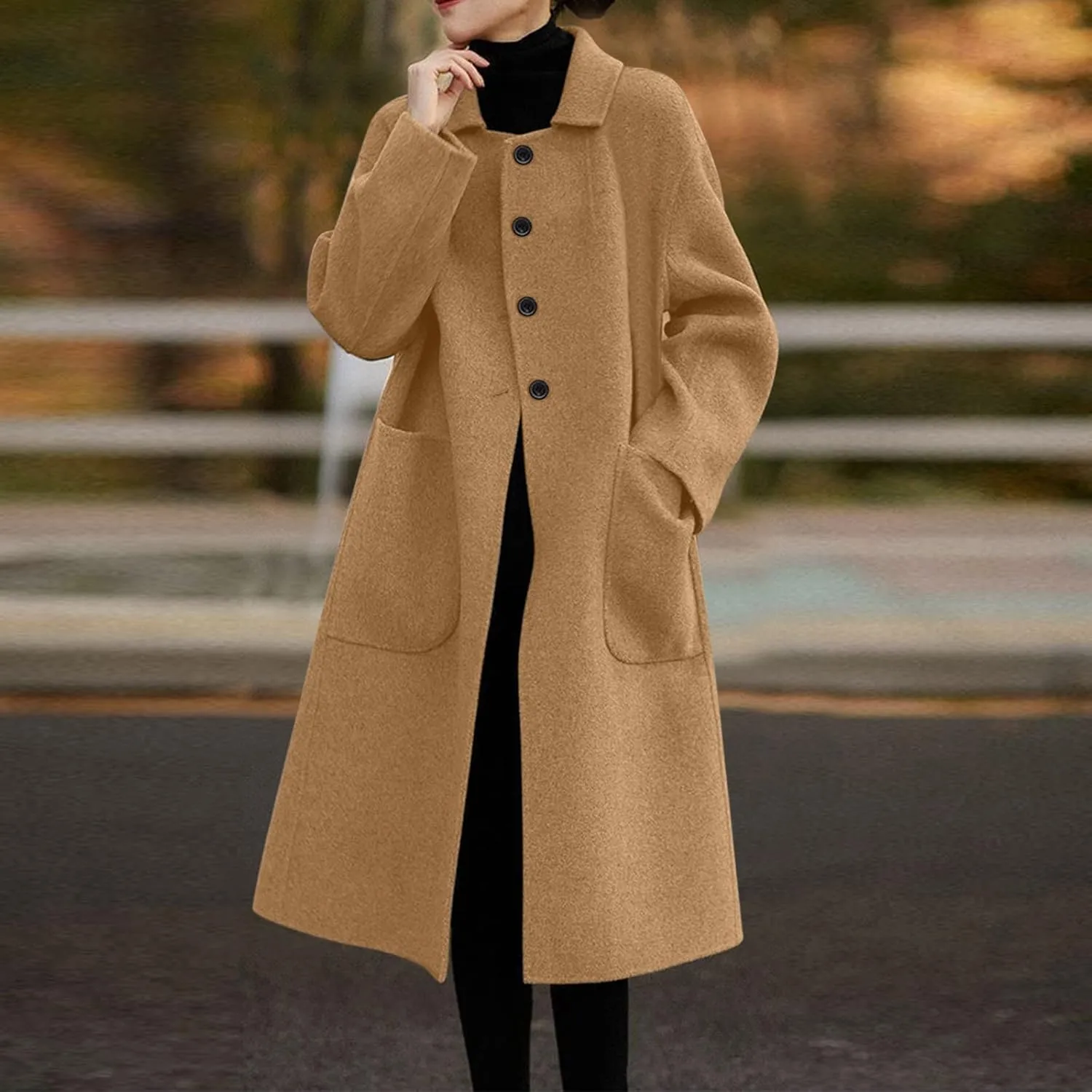 cooki Winter Coats for Women 2023 Trendy Wool Coat Long Winter Coats for Women Plus Size Jackets Lightweight Trench Coats