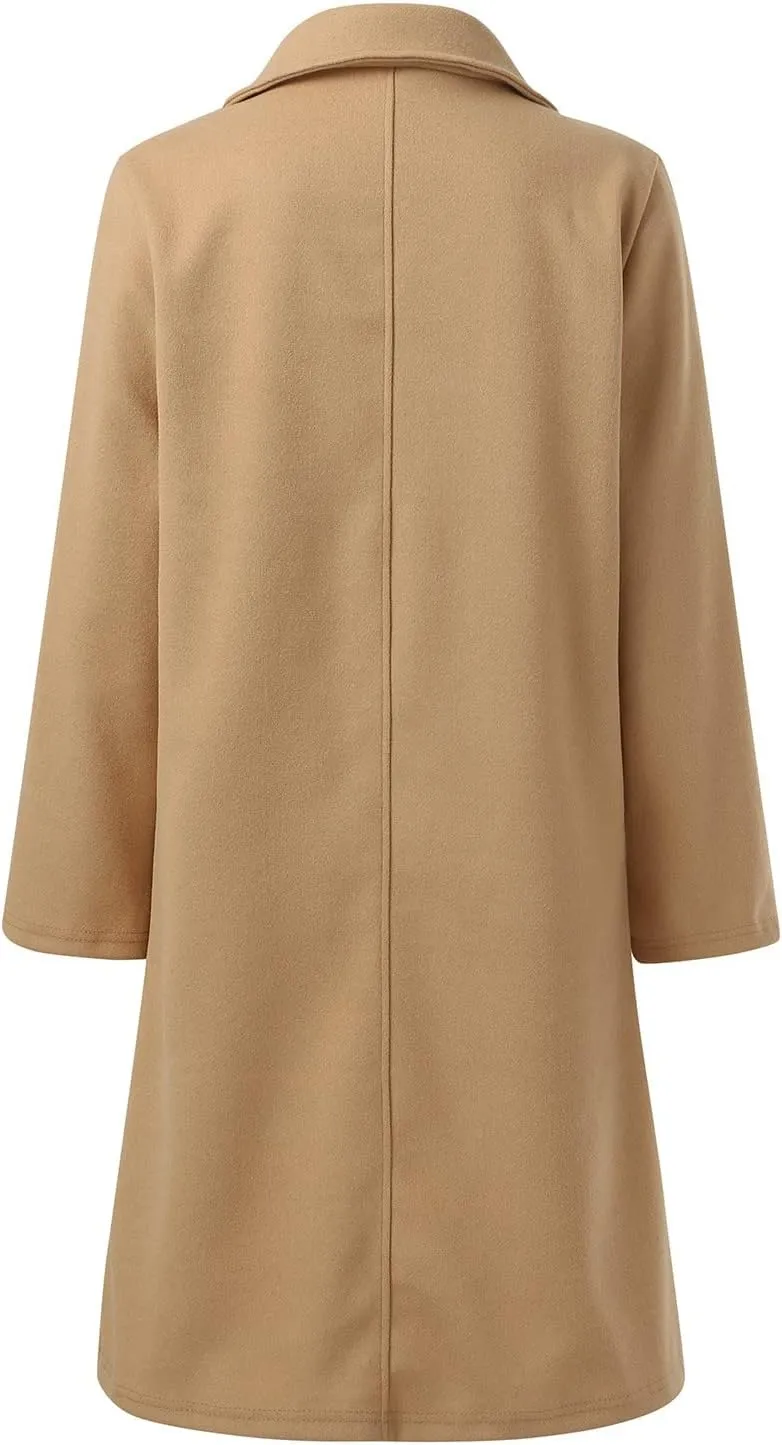 cooki Winter Coats for Women 2023 Trendy Wool Coat Long Winter Coats for Women Plus Size Jackets Lightweight Trench Coats
