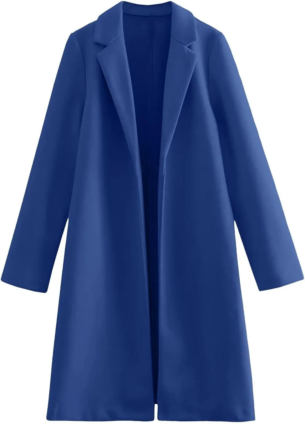 cooki Winter Coats for Women Long Warm Open Front Lapel Cardigan Jackets Womens Casual Wool Blend Trench Coats Pea Coats