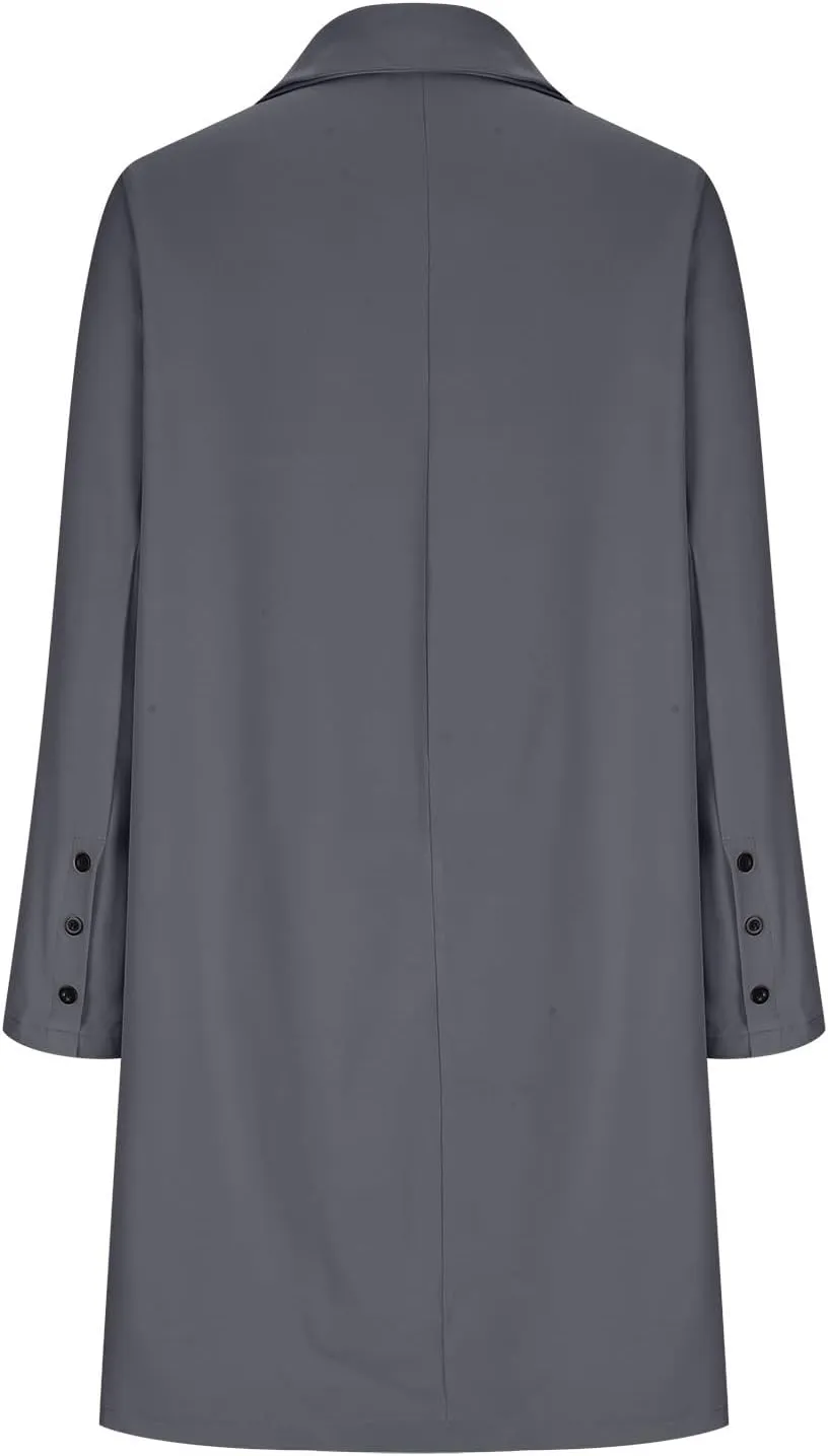 cooki Womens Coats Winter Wool Blend Trench Coats Lapel Pea Coat Plus Size Long Jackets With Pocket Double Breasted Peacoats