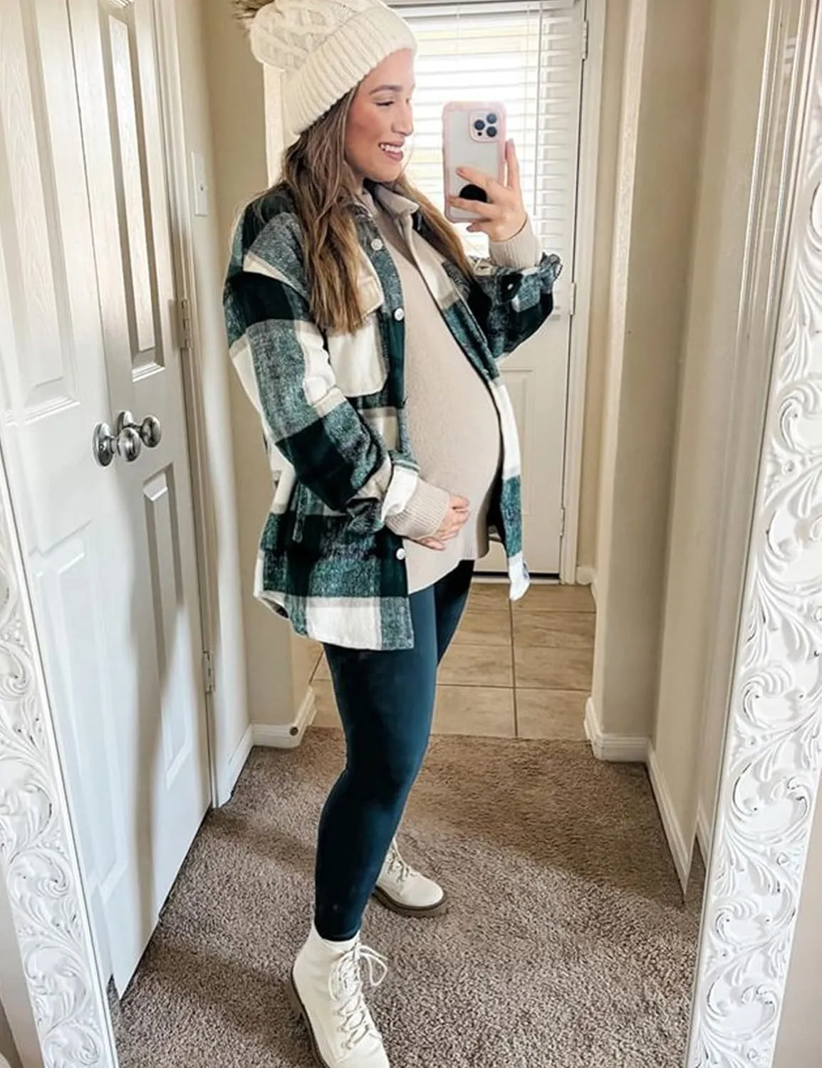 CTHH Maternity Leggings Over The Belly Buttery Soft Pregnancy Workout Pants High Waisted Maternity Activewear for Women