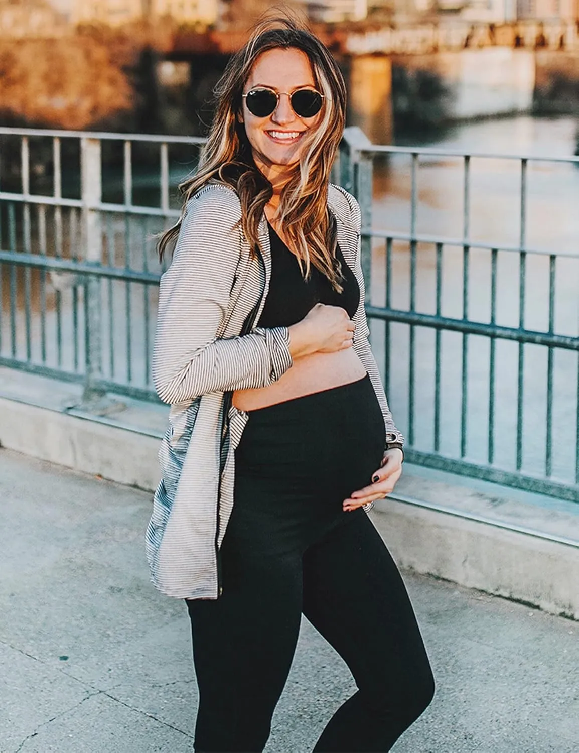 CTHH Maternity Leggings Over The Belly Buttery Soft Pregnancy Workout Pants High Waisted Maternity Activewear for Women