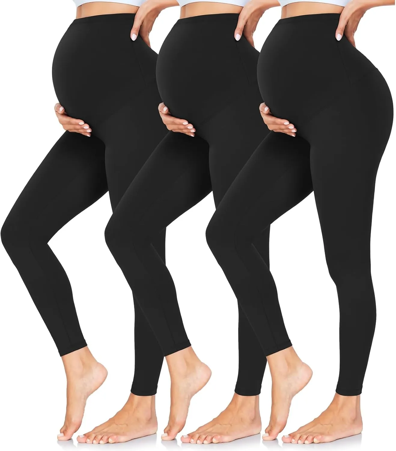 CTHH Maternity Leggings Over The Belly Buttery Soft Pregnancy Workout Pants High Waisted Maternity Activewear for Women