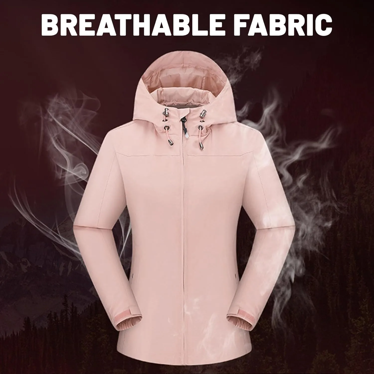 Custom Women's Softshell Jacket Lightweight Breathable Zip Up Water Resistant Windbreaker Add Your Desgin