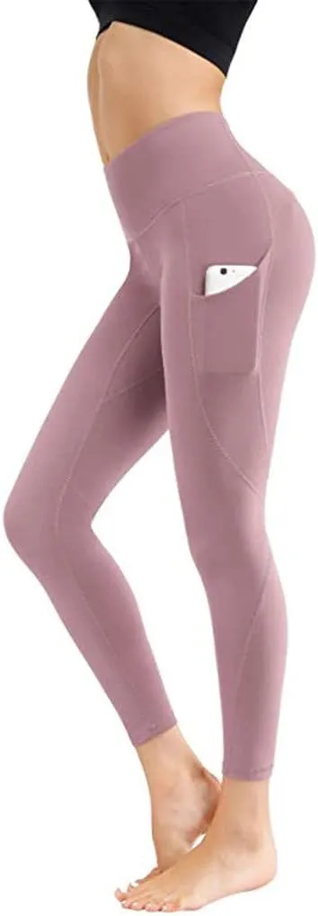 DASAYO Extra High Waist Workout Leggings for Women Solid Color Shaping Basic Yoga Pants with Pockets Spring Fashion 2025