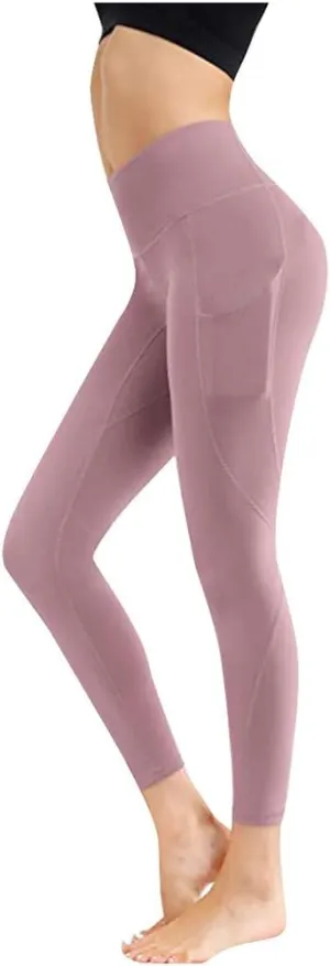 DASAYO Extra High Waist Workout Leggings for Women Solid Color Shaping Basic Yoga Pants with Pockets Spring Fashion 2025