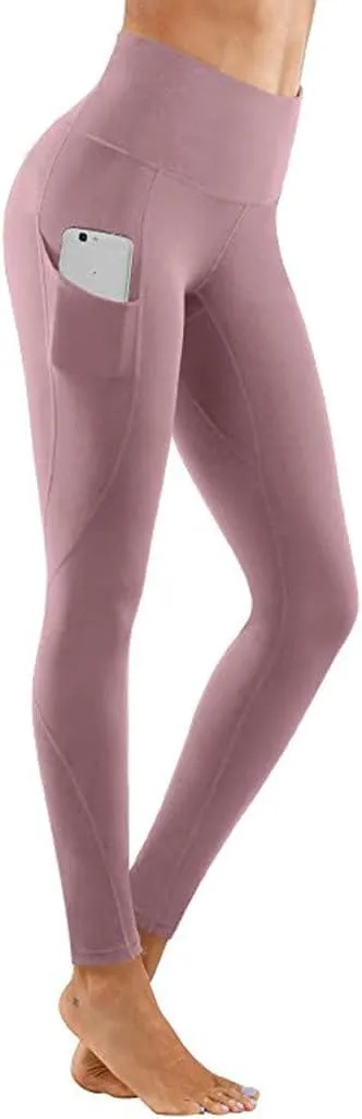 DASAYO Extra High Waist Workout Leggings for Women Solid Color Shaping Basic Yoga Pants with Pockets Spring Fashion 2025