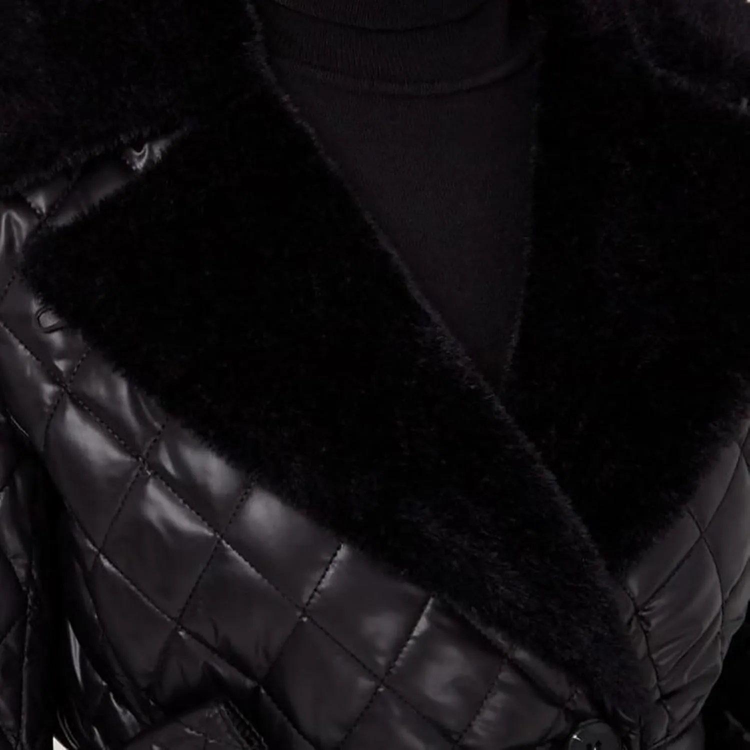 Double Breasted Long Belted Coats Women Long Sleeve Argyle Hoodies Quilted Jacket Maxi Winter Warm Down Coat Outerwear