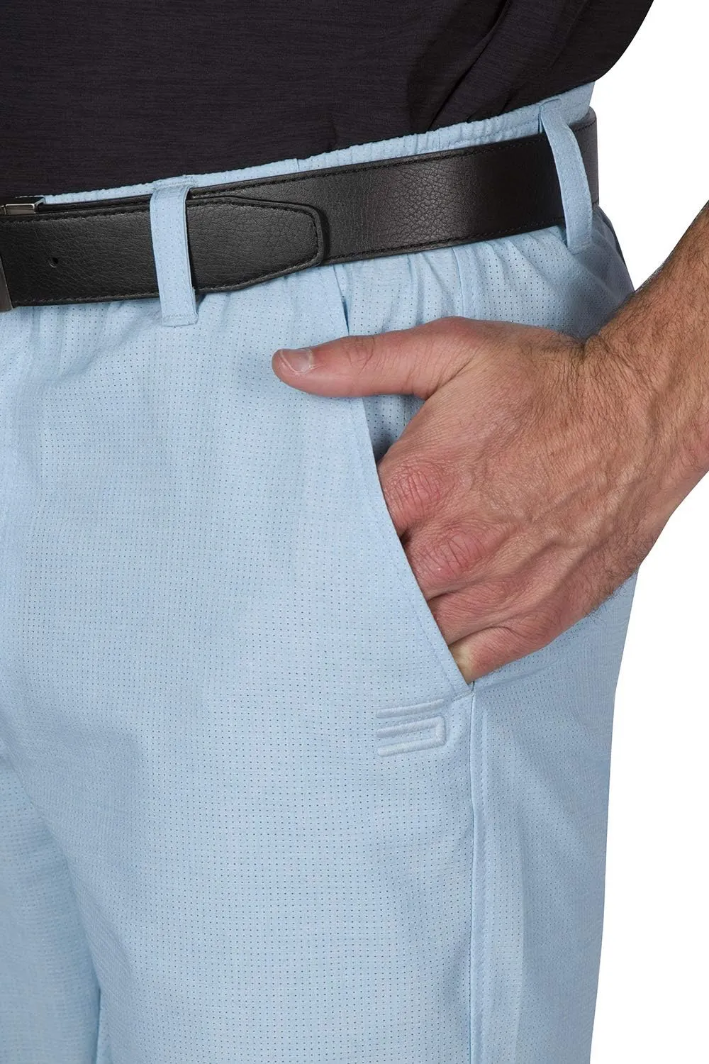 Dry Fit Golf Shorts for Men 10 Inch Inseam - Tapered Slim Fit Chinos - Mens Shorts Athletic