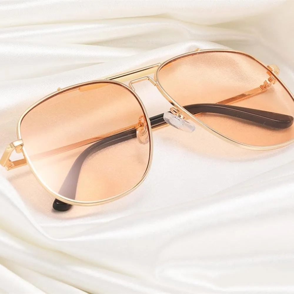 Fashion Oversized Luxury Women Men Sunglasses Metal Sun Glasses Shades Shades UV400 Eyeglasses