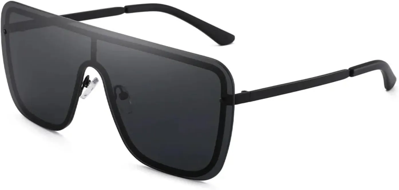 Fashion Women Men Oversized Sunglasses Vintage Shield Sunglasses Uv400