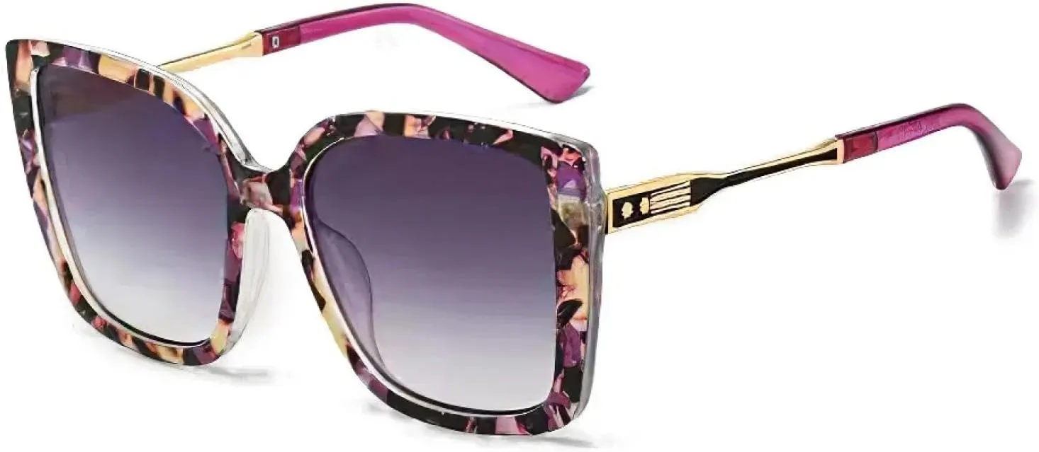 Fashionable Women Sunglasses Large Frame Gradient Color Glasses for Women Exquisite