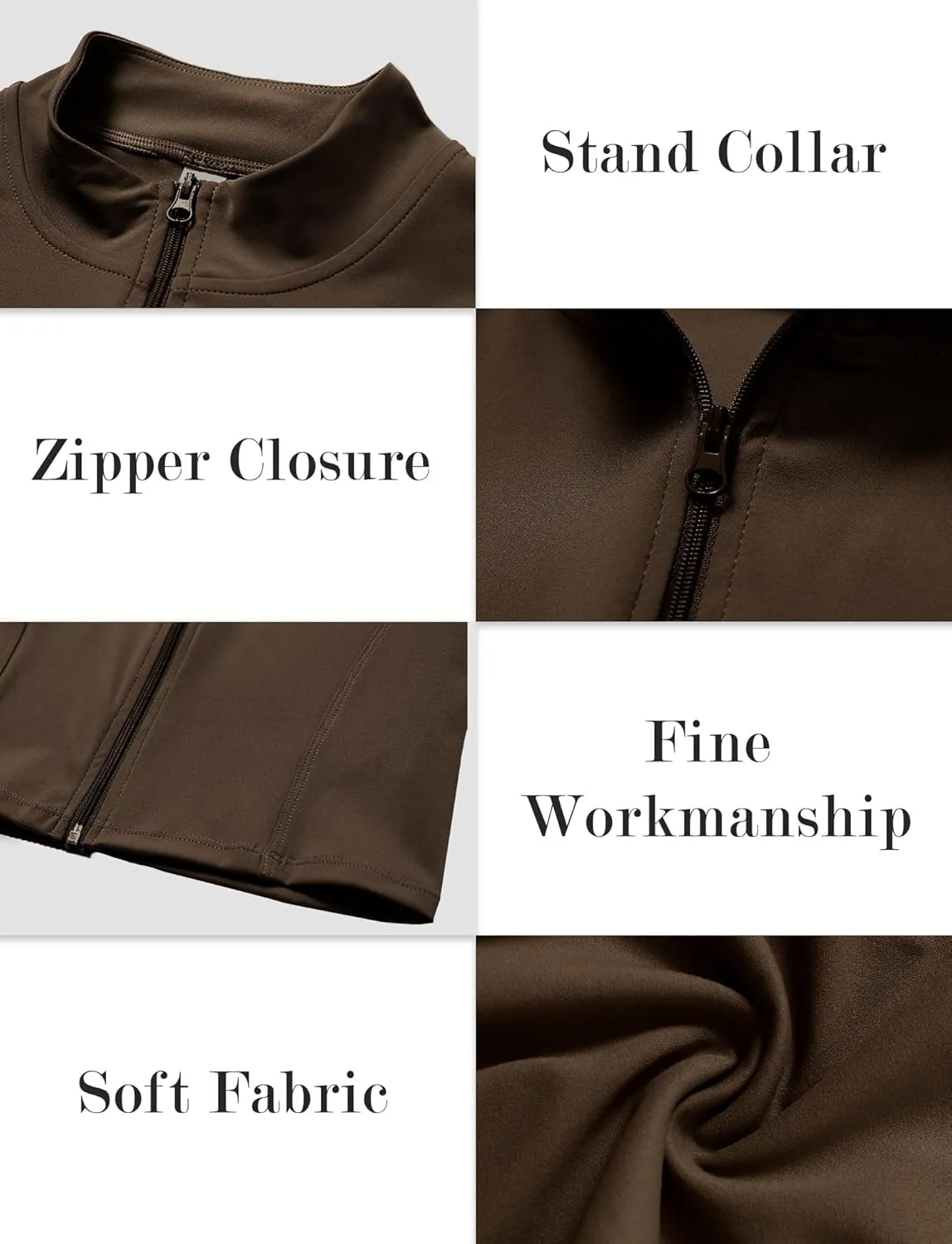 FEOYA Women's High Waist Yoga Sports Jacket Long Sleeves Full Zip Athletic Workout Running Jacket Slim Fit Crop Top S-XL
