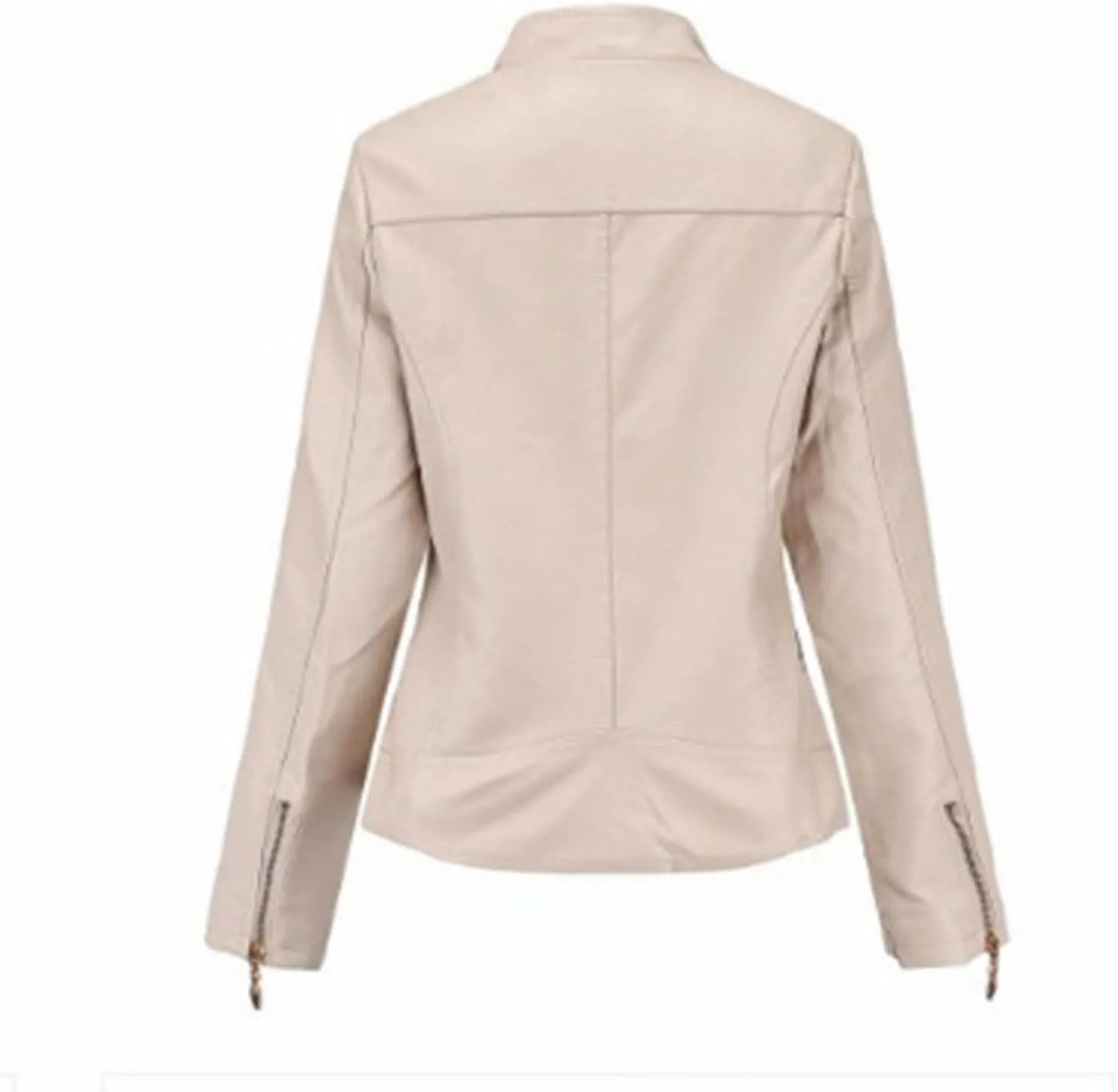 Firzero Leather Jacket Women Black Bomber Jackets Stand Collar Motorcycle Moto Biker Coat 2024 Quilted Long Sleeve Outwear