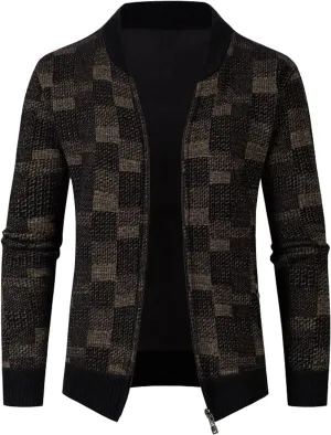 Fleece Hoodies for Men Hooded Shirt Jackets Sweatshirt Long Sleeve Lined Active Jackets Zip Cardigans Fall Winter Sweater