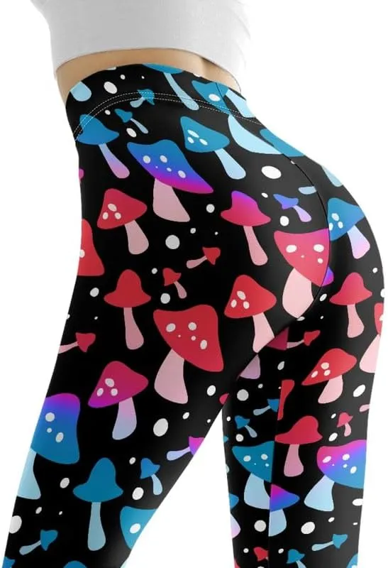 Floral Humming Bird Over Size Women's High-Waist Yoga Legging Dolphin Galaxy Bee Tie-Dye Jogging Cycling Activewear