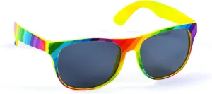 Fun Express Rainbow-Colored Sunglasses - 12 Pieces - 5.5" x 2" - Great for Birthday Parties, Treasure Chests and Other Fun Incentives