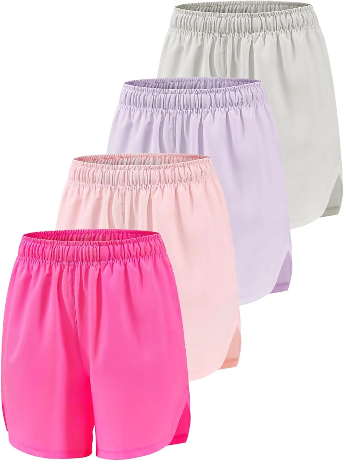 Girls Athletic Shorts with Pockets Running Shorts for Girl,Soccer Short for Kids Teens Basketball Workout