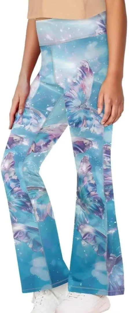 Girls Flare Leggings 5-14T Cute Bell Bottoms for Girl Yoga Pants for Gym
