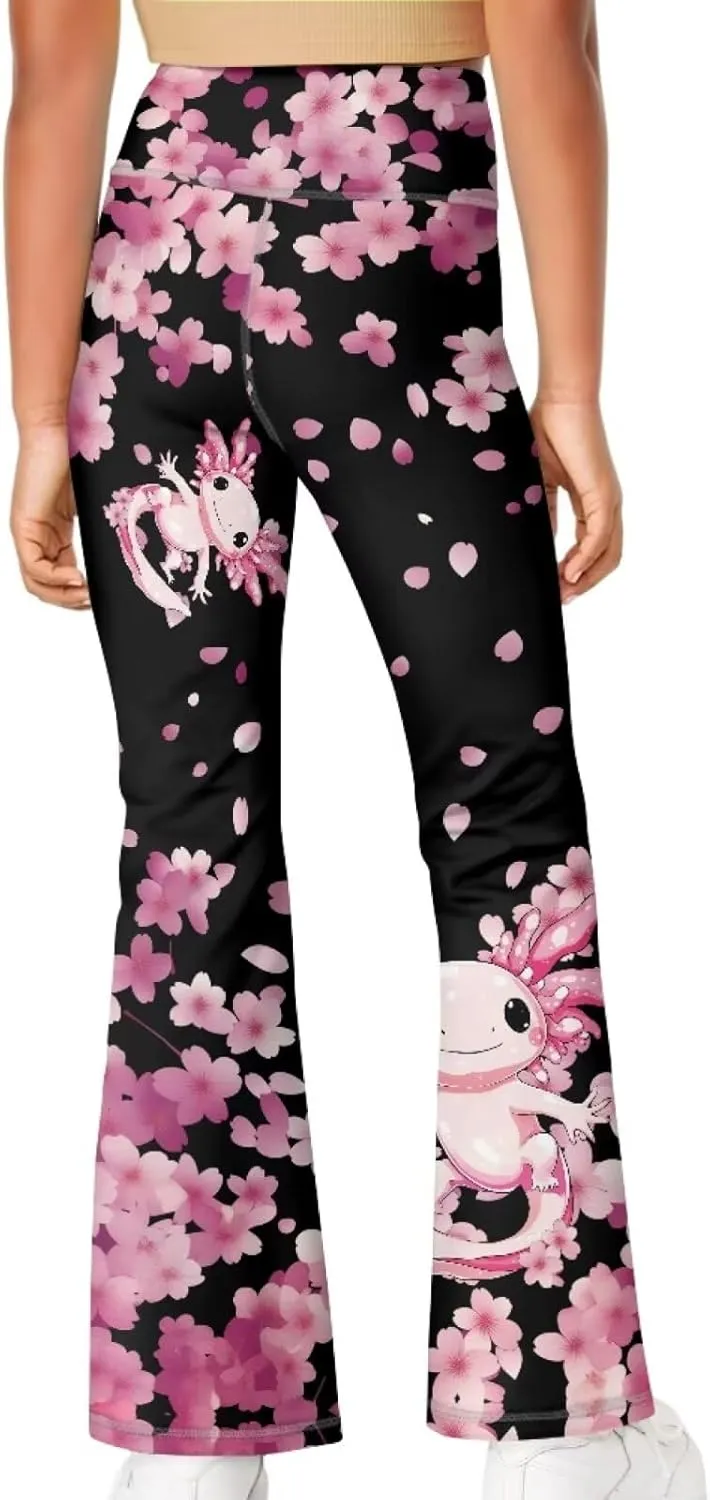 Girls Flare Leggings 5-14T Cute Bell Bottoms for Girl Yoga Pants for Gym
