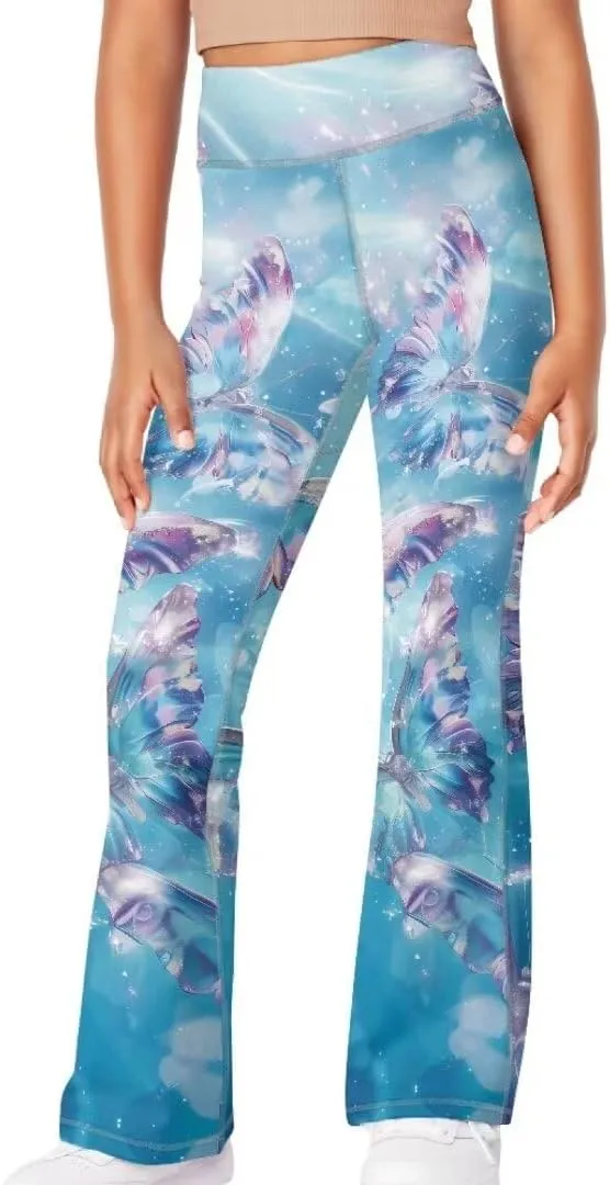 Girls Flare Leggings 5-14T Cute Bell Bottoms for Girl Yoga Pants for Gym