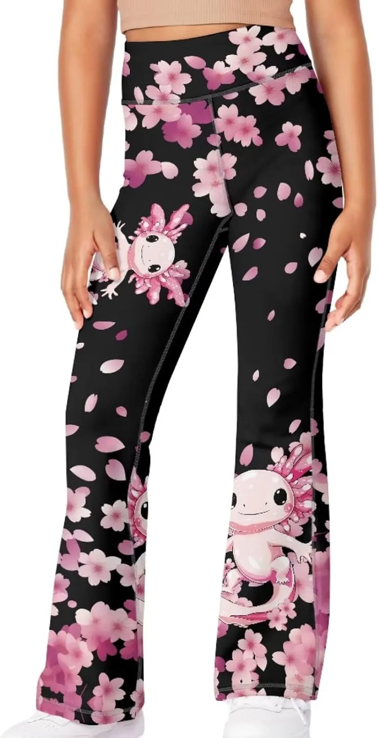 Girls Flare Leggings 5-14T Cute Bell Bottoms for Girl Yoga Pants for Gym