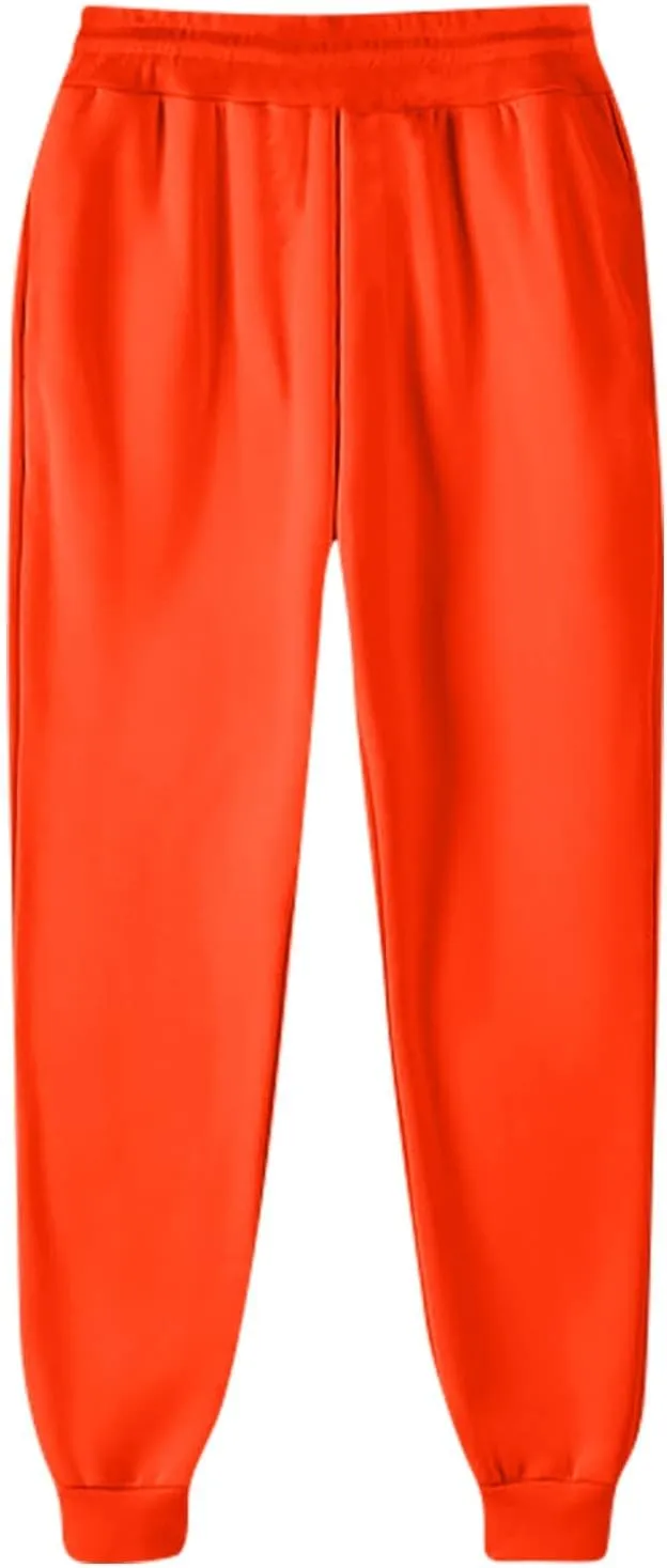 Gumipy Sweat Pants for Womens High Waisted Y2k Trendy Joggers Pants Fleece Lined Lounge Trousers with Pockets Activewear