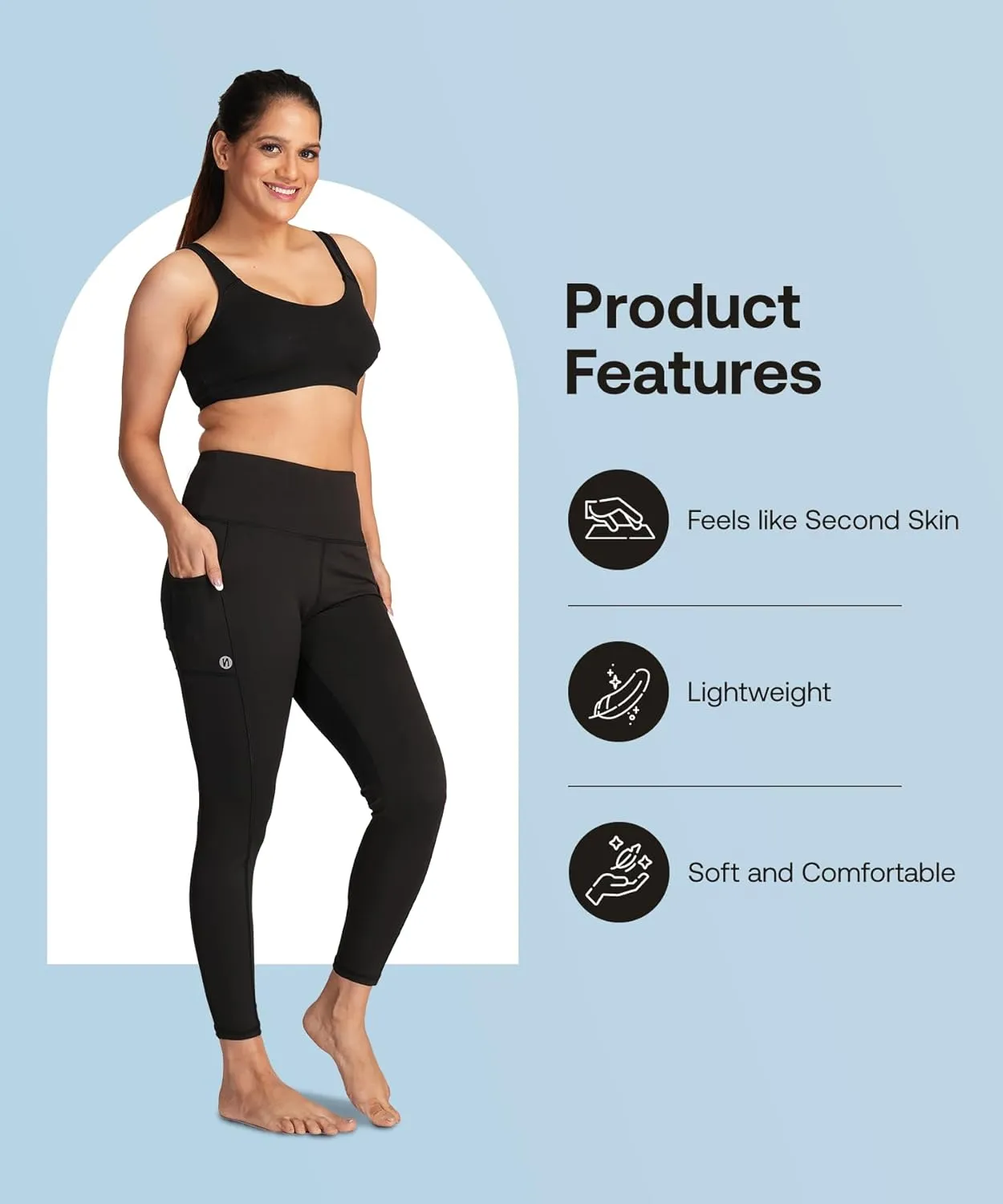 High-Waisted Yoga Pants  Buttery Soft, Tummy Control Leggings with Pockets for Workout & Casual Wear