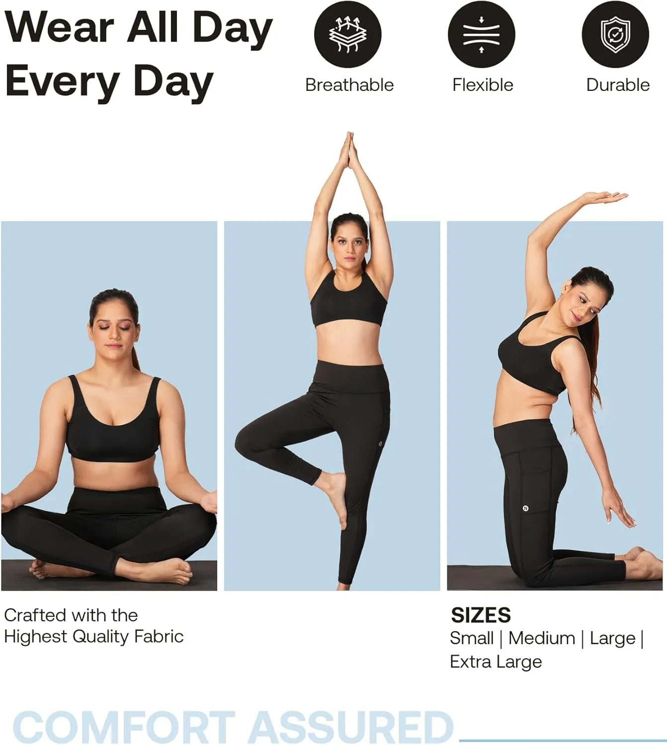 High-Waisted Yoga Pants  Buttery Soft, Tummy Control Leggings with Pockets for Workout & Casual Wear