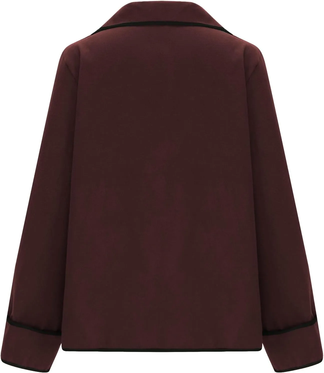 hlysgo Women's Peacoat Wool Blend Double Breasted Blazers Long Sleeve Casual Fall Jackets Spring Outwear with Pockets