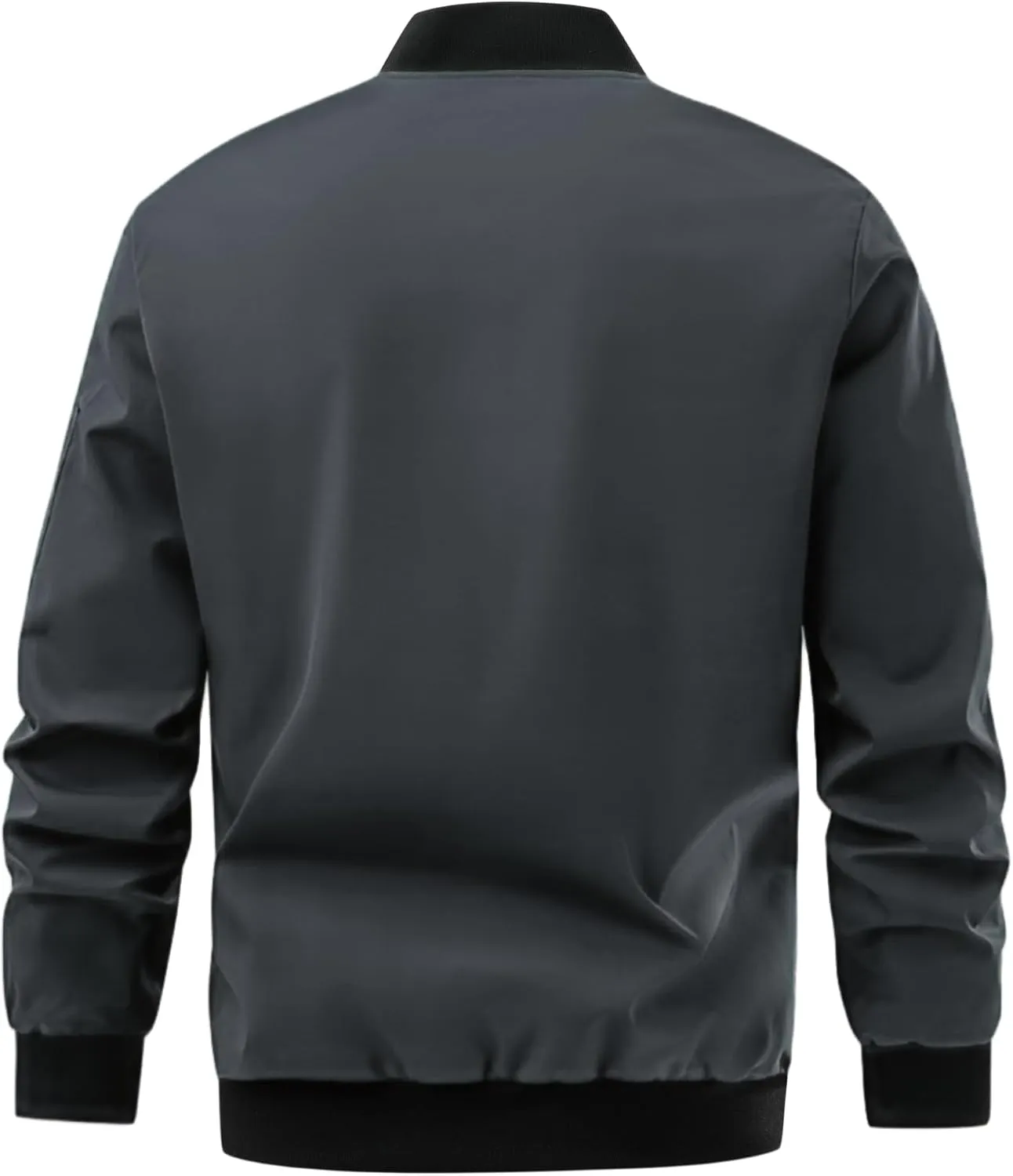 Jacket for Men Fashion Windproof Bomber Jackets Coat Lightweight Casual Windbreaker Zip Up with Pocket