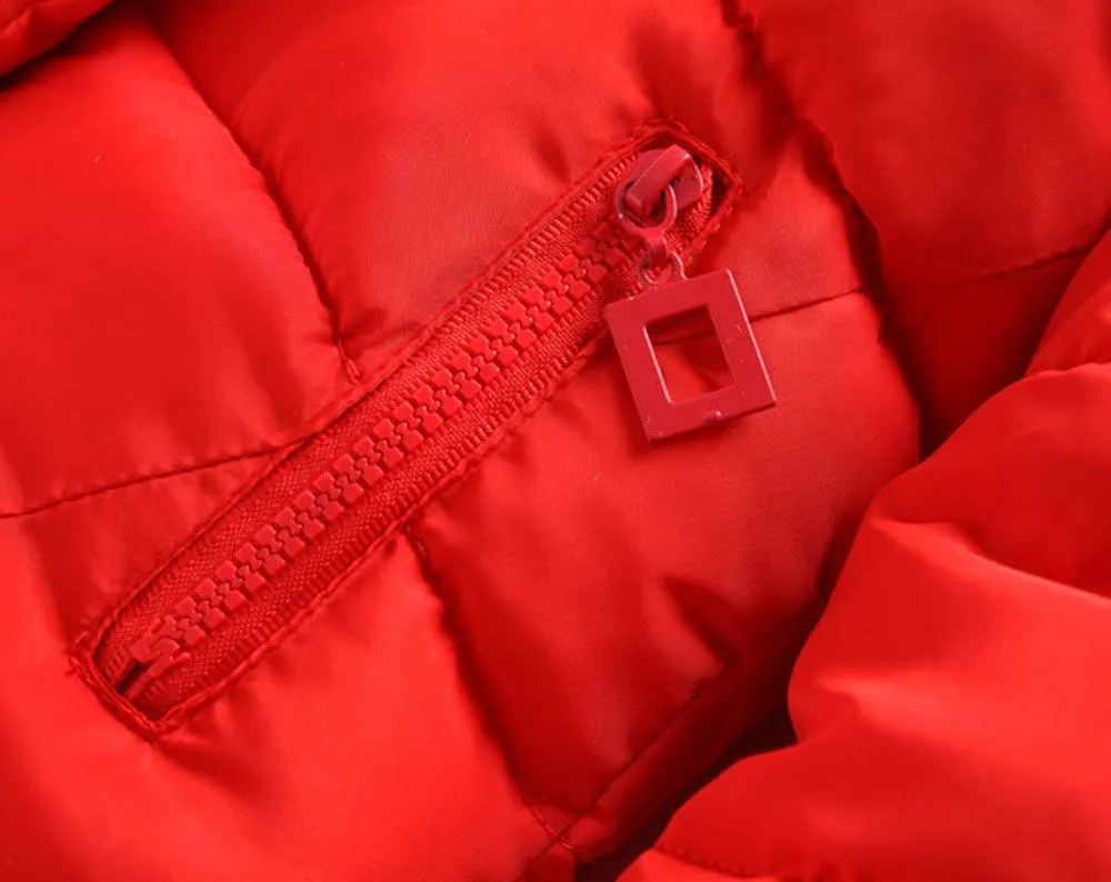Kids Coat Winter Thick Fleece Coats Hooded Warm Puffer Jackets Baby Down Outerwear Windproof Puffer Snowsuit Outerwear