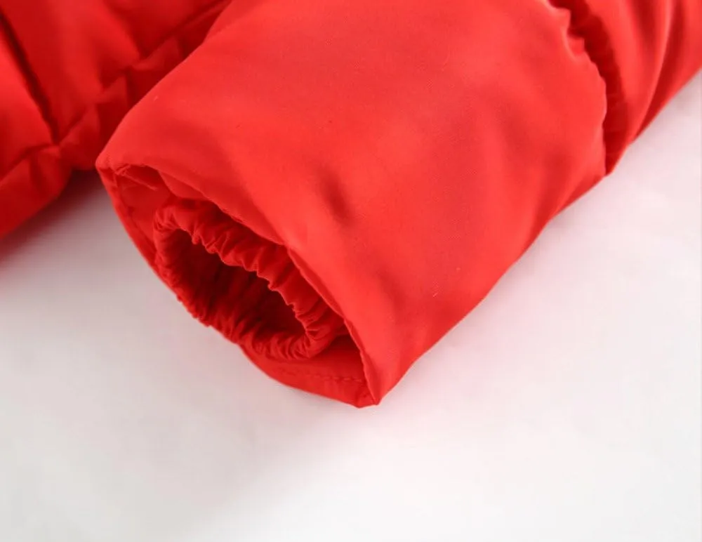 Kids Coat Winter Thick Fleece Coats Hooded Warm Puffer Jackets Baby Down Outerwear Windproof Puffer Snowsuit Outerwear