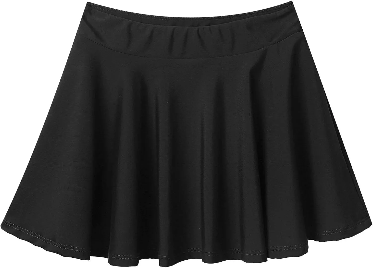 Kids Girls Pleated Mini Skirt Stretch Waist Flared Plain Skater Skirt Short Skorts Ballet Gym Dancewear Activewear