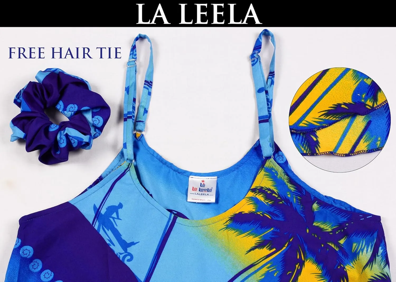 LA LEELA Women's Beach Summer Vacay Dress Honeymoon Nightshirts Mini Slip Nighty