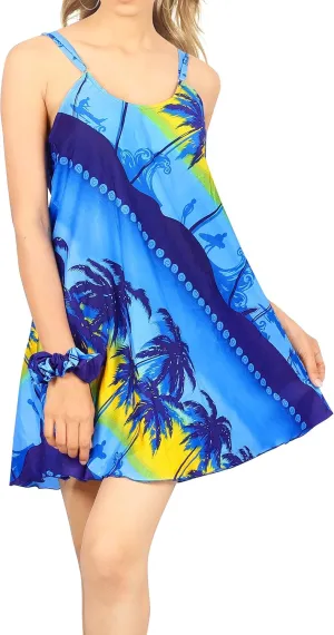 LA LEELA Women's Beach Summer Vacay Dress Honeymoon Nightshirts Mini Slip Nighty